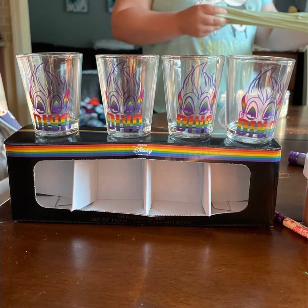 Disney villians diva pride shot glasses